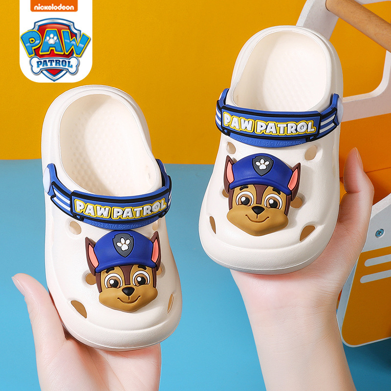 Children's Slippers Woof Team Summer Boys' Cartoon Cute Girls' Non-Slip Soft Bottom Beach Baby's Hole Shoes