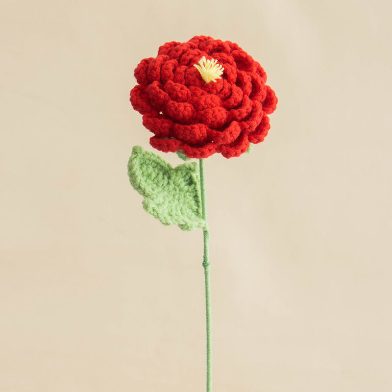 クロスボーダーの手編みの完成品の小さい花束は花の毛糸のメリヤスの花束を模倣します。|undefined