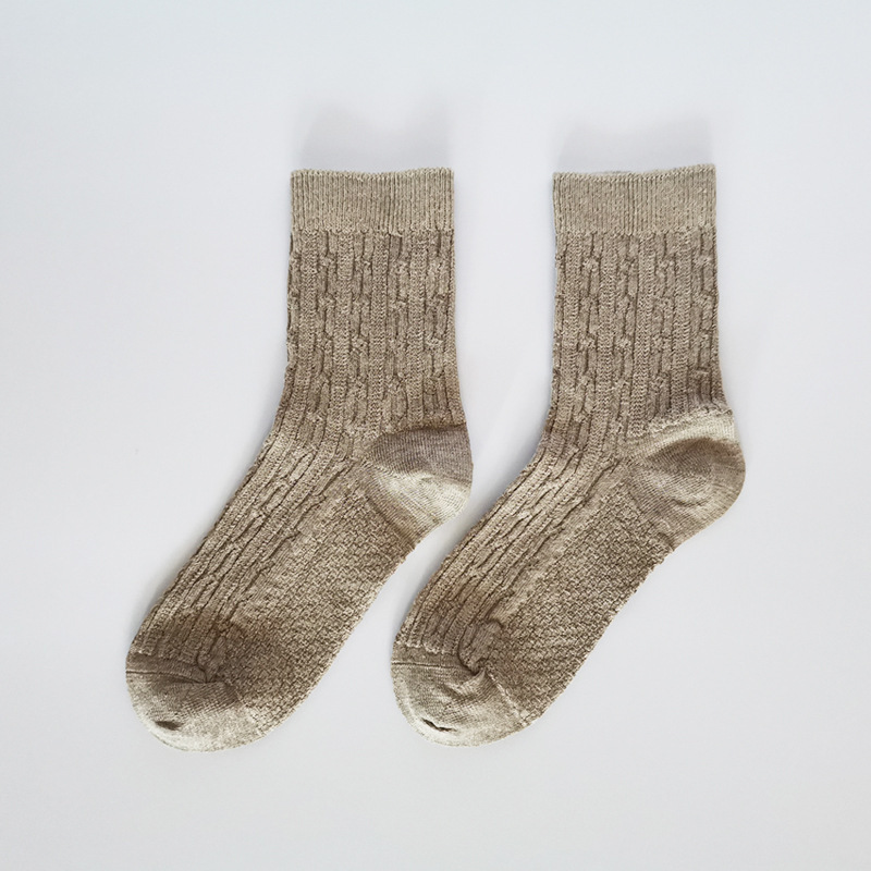 Men and women's four seasons woven pure hemp tube business socks antibacterial breathable hemp sports socks hemp socks
