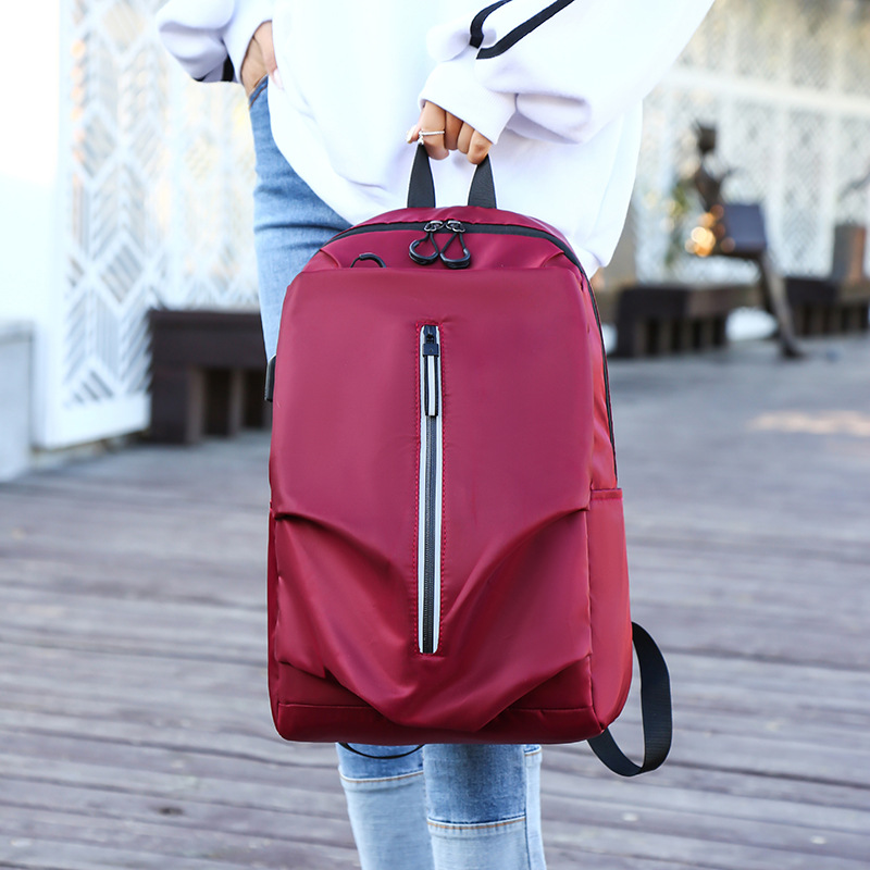 Nuevas mochilas de estudiantes de poliéster transfronterizas, mochila de estudiantes coreanos, mochila simple para hombres, bolsas de ocio de viaje