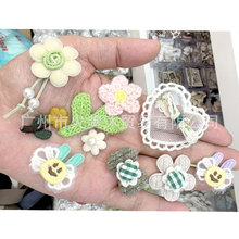 加工订制手工花服饰装饰花女童女婴服装布贴蝴蝶节童鞋小动物小花