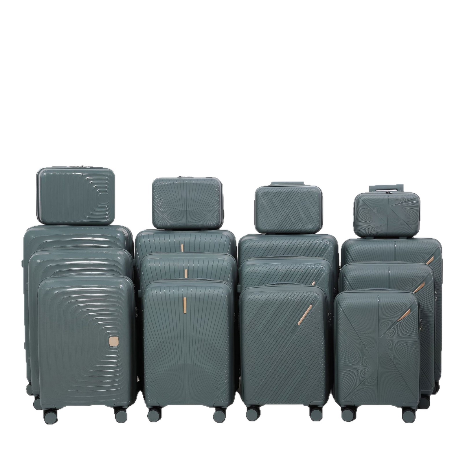 Procesamiento personalizado pp pull-bar caja de gran capacidad combinación universal contraseña equipaje conjunto de equipaje de embarque