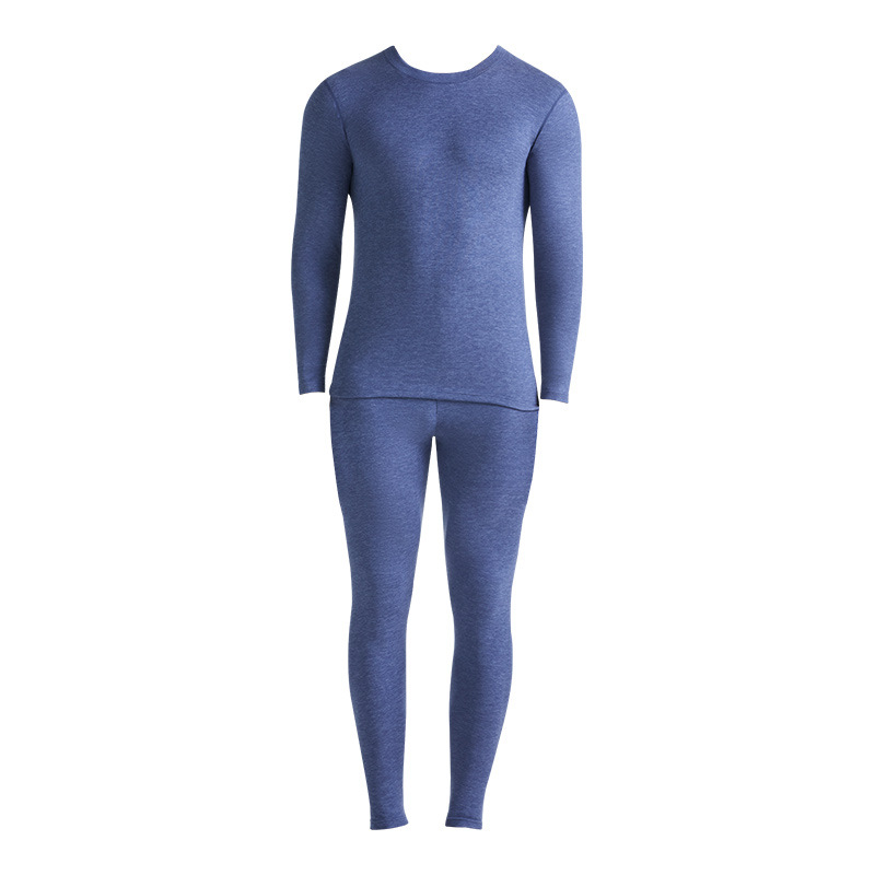 Abajo ropa interior térmica de seda de los hombres engrosada calefacción ropa de abrigo Otoño e Invierno Juventud de terciopelo ropa de otoño pantalones largos traje