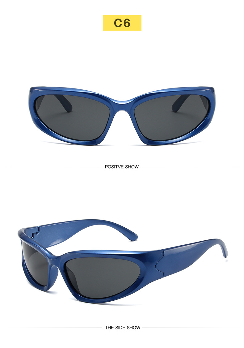 35g Weight Full Frame Glasses Structure Sunglasses Classification PC, UV400 Protection Lens Material Oval Frame Glasses Style Travel Occasion Solid Color Pattern Unisex Gender INS Style Style Grey, Black Color INS Style Solid Color PC UV400 Protection Oval Frame Full Frame Women's Sunglasses 10