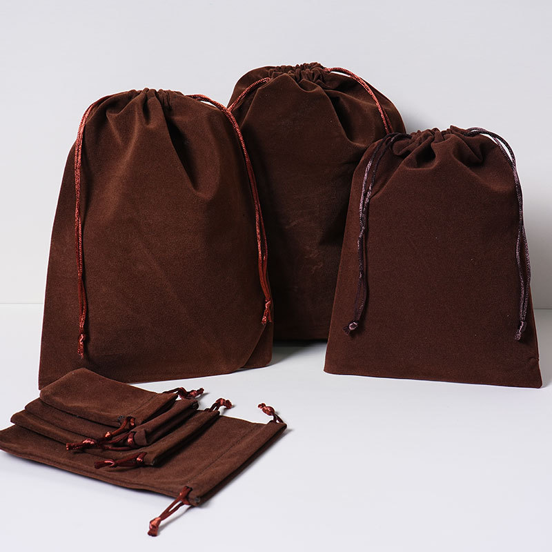 Brown; 5*7cm; knitted bottom velvet