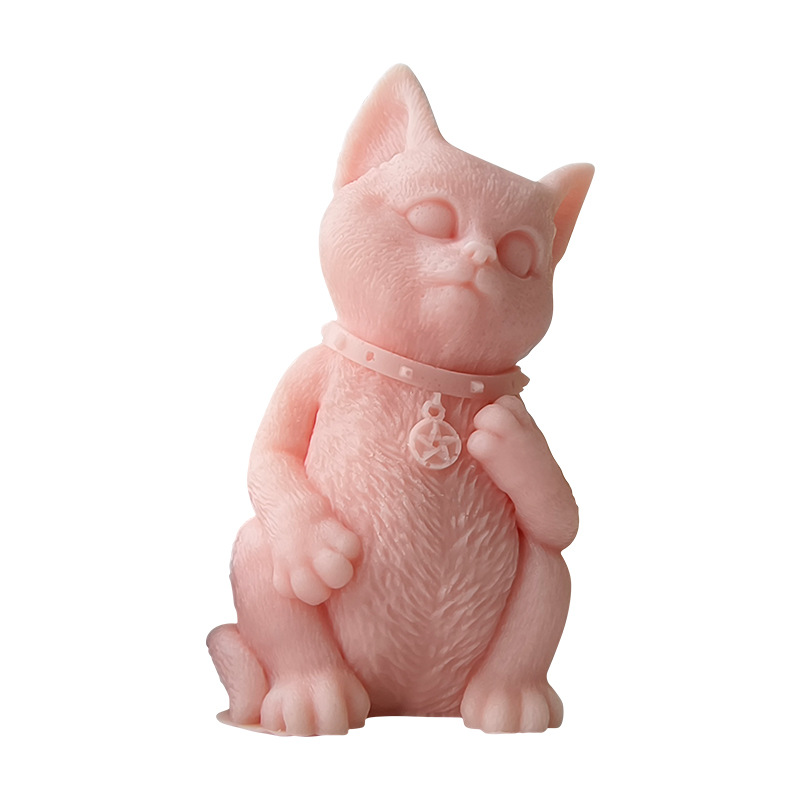 Jiahuimei silicona molde gatito aromaterapia vela molde DIY animal gatito hecho a mano jabón yeso epoxi herramienta abrasiva