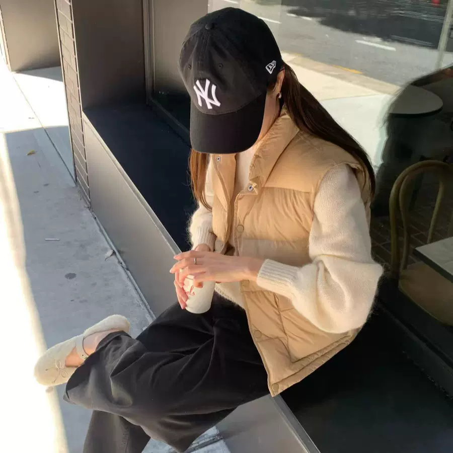 现货 2025冬季新韩国东大门纯色立领单排扣90鸭绒羽绒服马甲背心