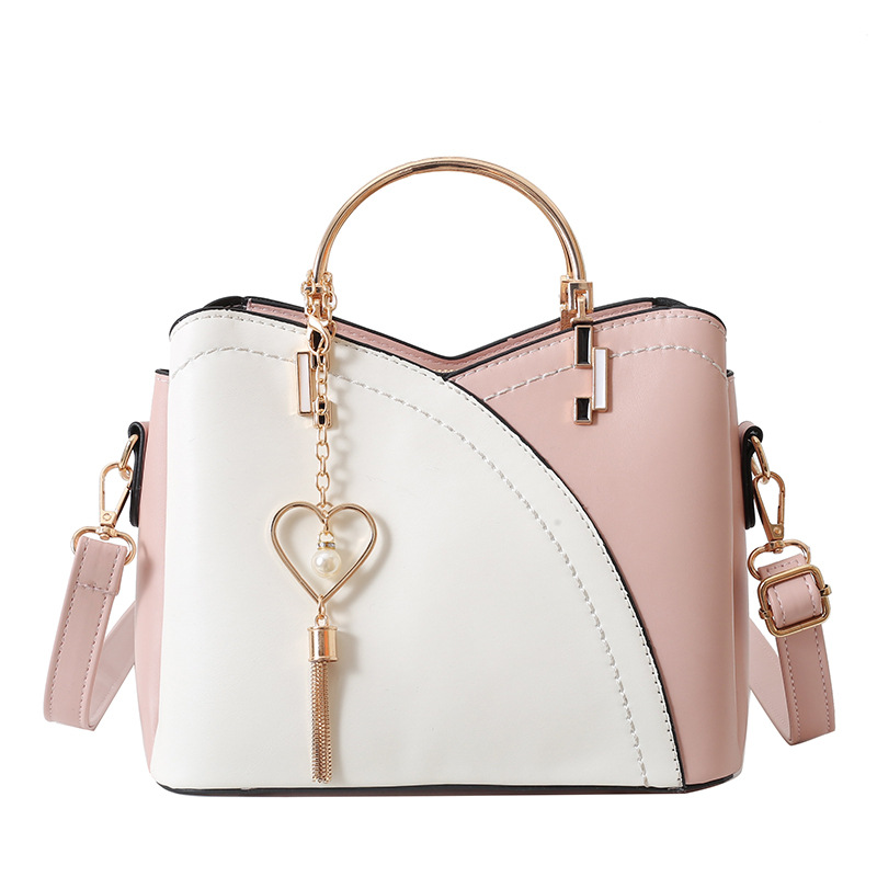 Bolsos transfronterizos moda femenina estilo coreano color de contraste bolso de hombro de gran capacidad casual bolso de mensajero de todo fósforo al por mayor