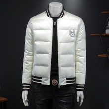 欧洲站高端立领羽绒服男冬季新款潮牌休闲白鸭绒加厚外套大码男装