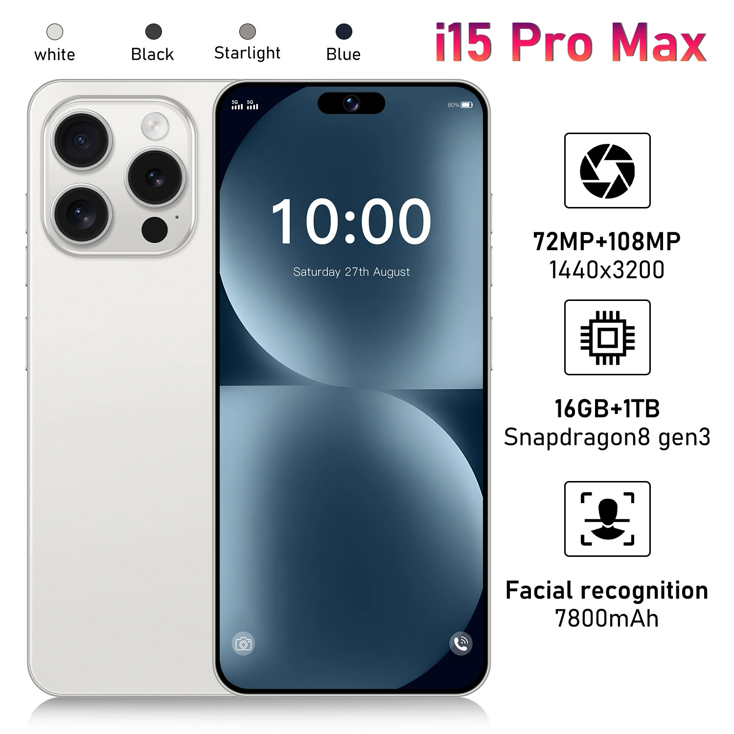 (Кросс-бордерная торговля), смартфон Dynamic Island, intel core i15, Android, широкий экран, оптом