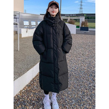 Q 18116 Oversized Down Cotton Coat 韩版宽松过膝棉袄跨境