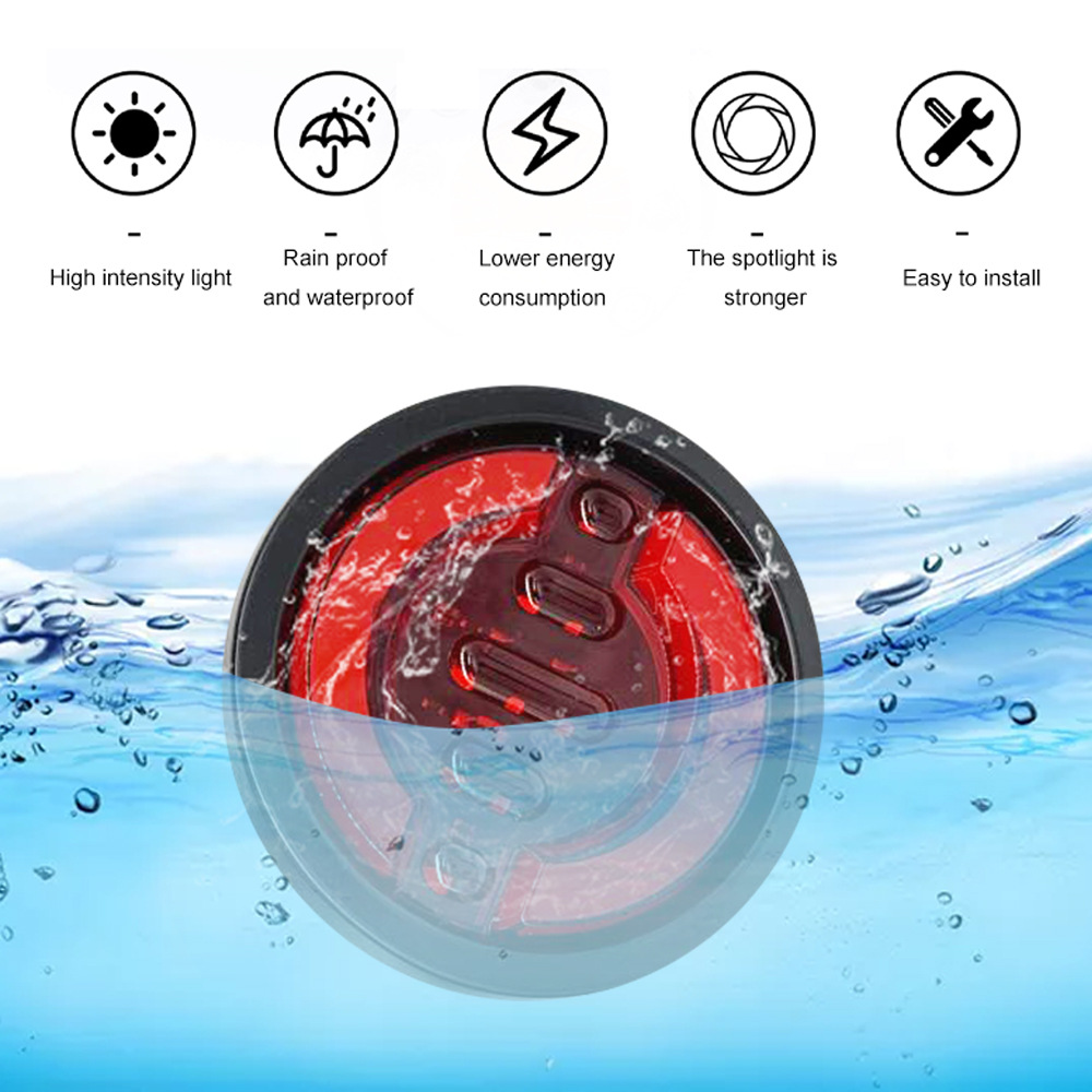 En stock suministro común remolque redondo luz LED camión lado luz logística vehículo hamburguesa camión ligero LED luz redonda