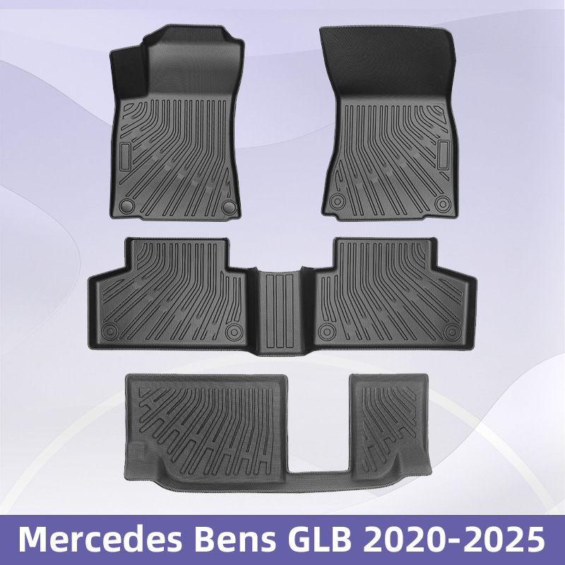 Aplicable a Mercedes Bens GLB 2020 - 2025 TPE Foot Pads 3D All Weather Material Backpack Pads