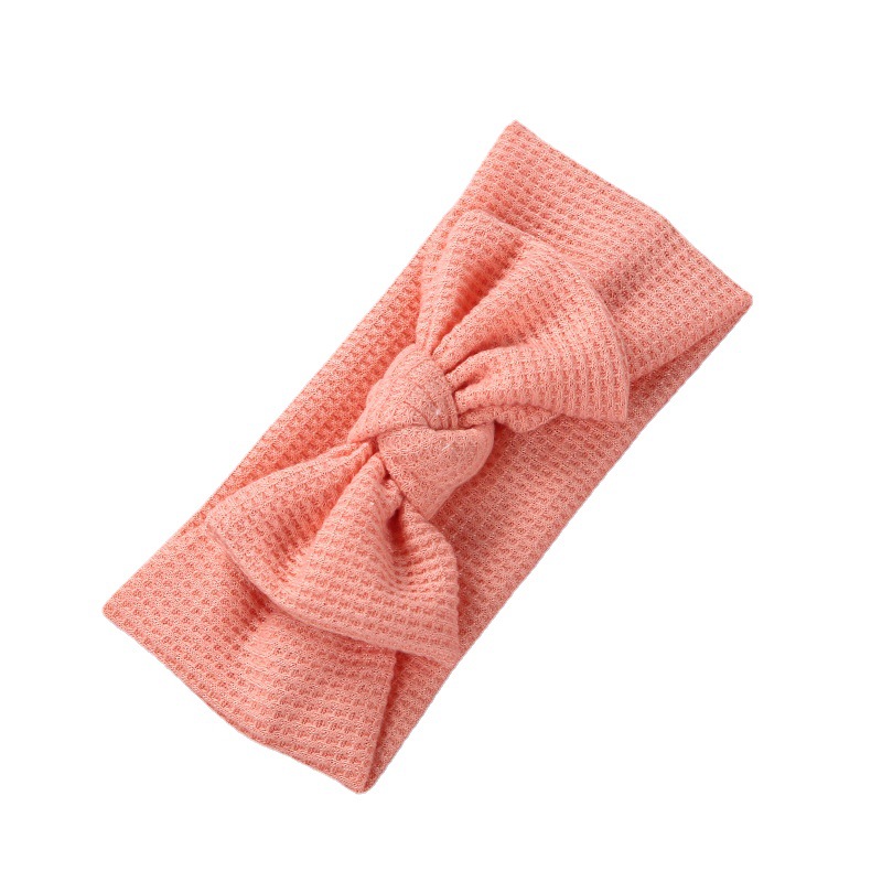 Tocado para bebé, diadema tipo waffle de lana, arco de punto, banda de pelo para niños, venta al por mayor para comercio exterior.