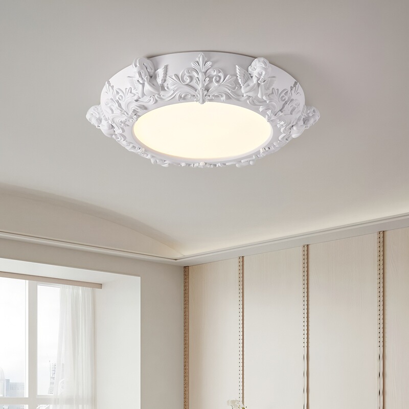 French-Style Antique Carved Plaster Chandelier, Fashionable Dining Room Main Light, Palace Creative Living Room Exhibition Hall Bedroom Ceiling Light