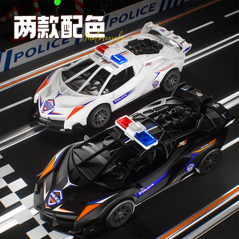 Coches de juguete para niños autos de carreras interactivos padres-hijos autos deportivos de inercia autos de policía modelo de simulación regalos para niños al por mayor