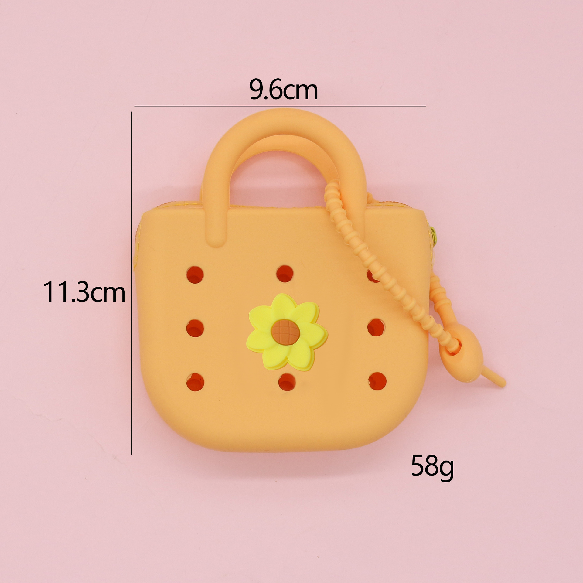 Monedero de silicona portátil explosivo lindo bolso de playa ligero y compacto nuevo bolso de almacenamiento de agujero de bricolaje de dibujos animados