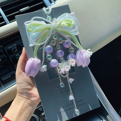 the Valley Flower Pendant Fairy – Car hanging - purple