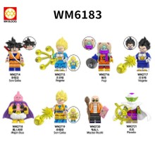 WM6183动漫系列悟空魔人布欧人仔模型儿童拼装积木玩具袋装跨境