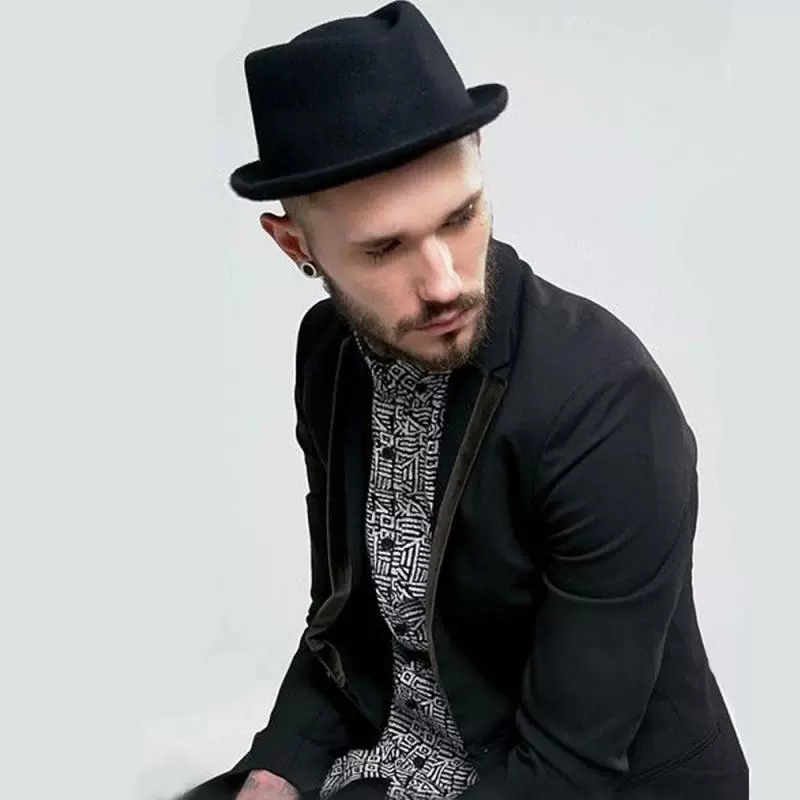 Женская однотонная шляпа с перекрестными полями, простая фетровая шляпа с маленькими полями, модная мужская джазовая шляпа в стиле ретро, ​​свадебная праздничная шляпа