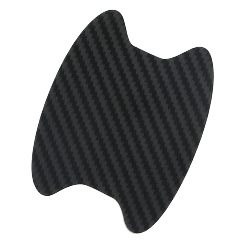 Трансграничные наклейки на ручку EBAY, наклейки на дверную ручку автомобиля, защитная пленка, наклейки на ручку из углеродного волокна, 4 шт.