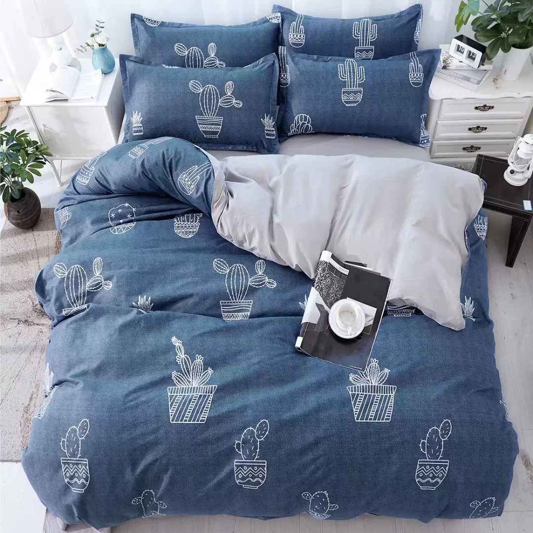 沃尔码Joom小清新印花枕套被套二三件套可代发可混批