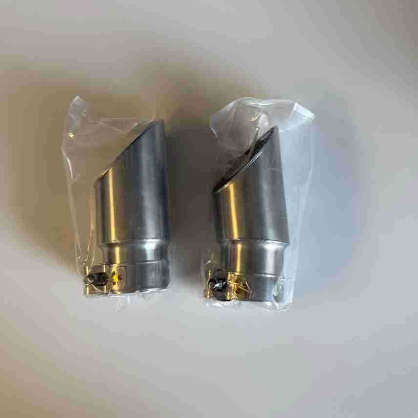 Motorcycle exhaust pipe, 51mm diameter, universal model with a mesh rear section, suitable for the Climb 400, non-destructive installation