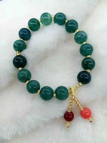 Broken jade crystal beads, ethnic style accessories, round bead bracelets, small gift stalls, hand jewelry cross-border factory