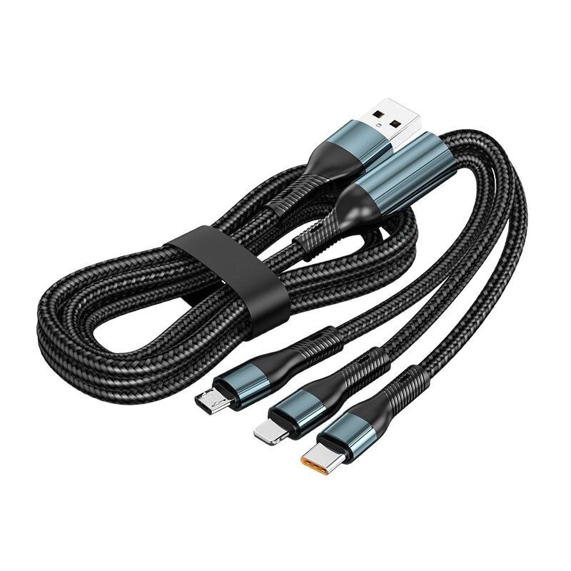 120W 超高速充電 K8 スリーインワン マルチヘッド 1 対 3 Apple Huawei type-c 充電ケーブル携帯電話 6A に適しています|undefined