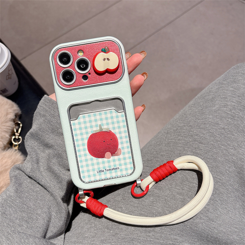 Funda de teléfono 3D con diseño de tomate y calabaza estilo Ins para iPhone 15/16 Pro Max/Apple 14/17