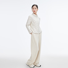 【90白鹅绒】百搭运动双拼轻薄羽绒服女2024秋冬新品内搭短款外套