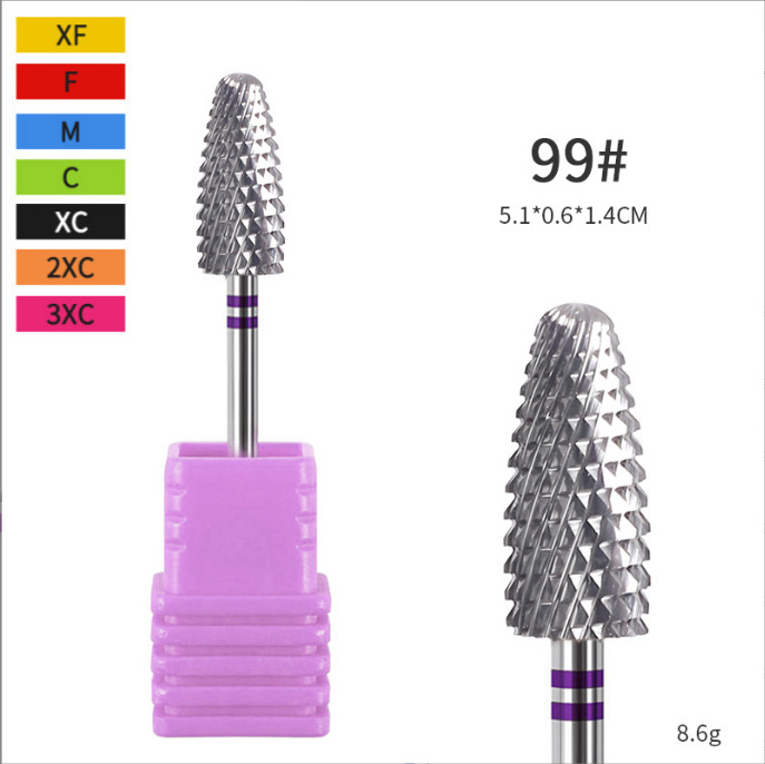 Suministro directo transfronterizo de uñas de acero de tungsteno cabeza de molienda Eliminación rápida de uñas tratamiento previo Eliminación de la piel muerta de dos vías de eliminación de uñas taladro de cabeza de molienda