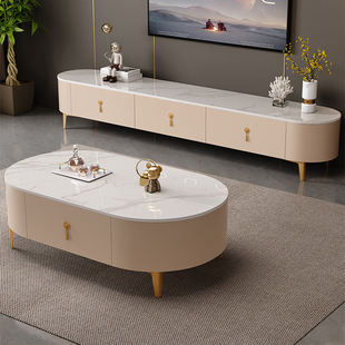 Tv Cabinet Simple Modern Living Room Home Small Apartment Floor Cabinet Normcore Cream Style Tv Cabinet Set P^