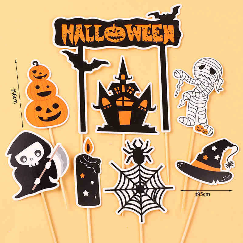 2025年ハロウィンパンダケーキデコレーションプラグイン、面白いカボチャと幽霊のパーティーフェスティバルハッピー装飾飾り|undefined