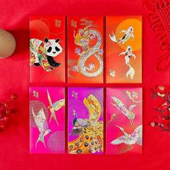 Vintage Red Envelope Chinese Style 2024 New Year Gold Foil High-end Chinese Lucky Money Envelope Guangzhou Manufacturer Red Envelope Wholesale