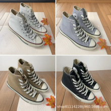 莆田纯原1970s爱国匡威帆布鞋经典黑高帮女款学生低帮软情侣板鞋