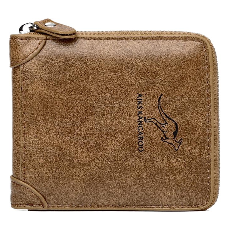 AIKS KANGAROO anti-theft card bag anti-magnetic wallet men's money clip ticket clip 0190+0188