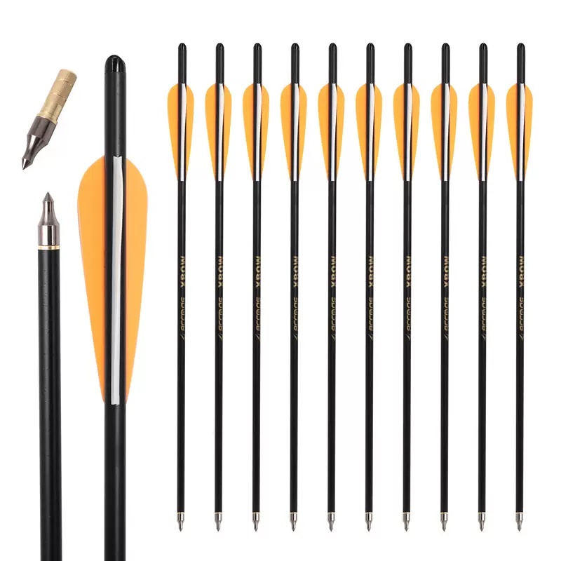 ACCMOS金标16-22英寸混碳弩箭弓箭射击直径8.8mm外径4寸橡胶羽