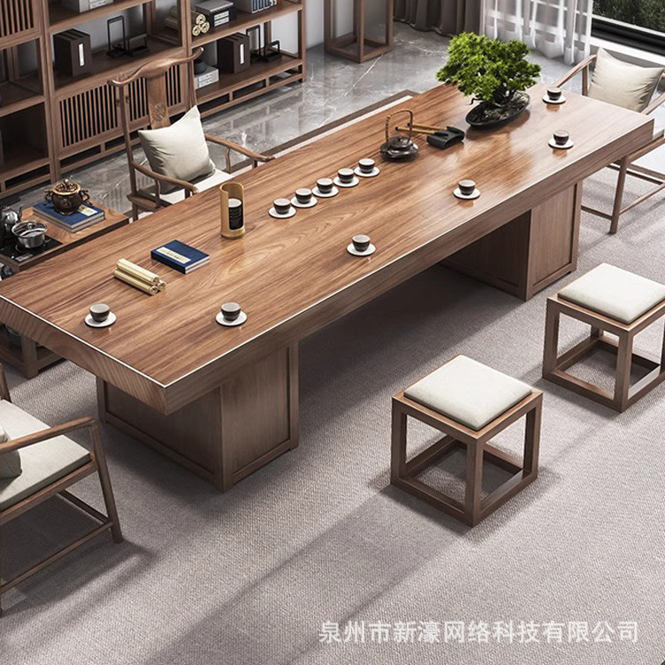 [럭셔리 업그레이드 모델] 1.6m 테이블(두께 8cm) + 메인 + 메인체어 + 게스트체어 2개 + 사각스툴 2개 + 티테이블