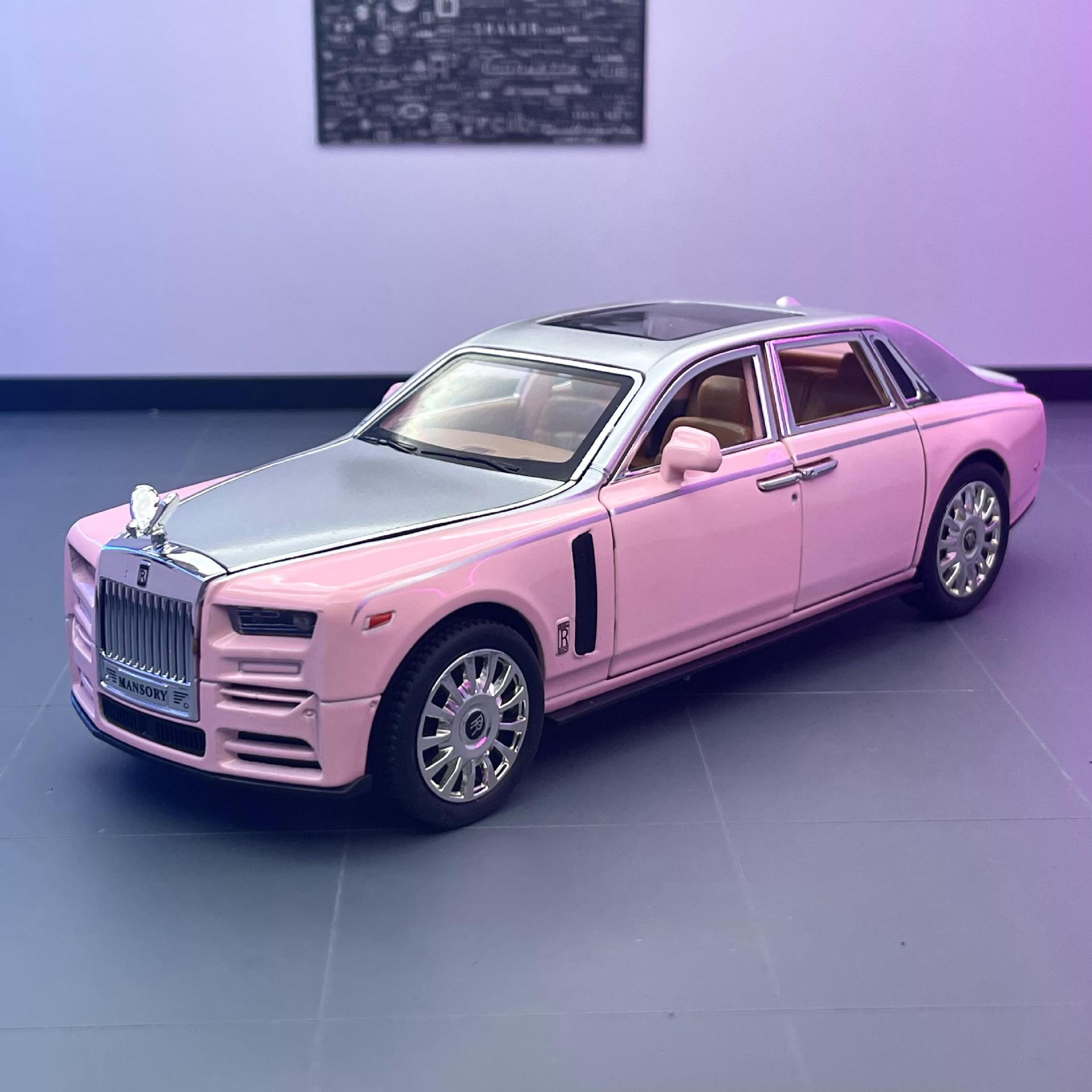 Weili simulación modelo de coche de aleación 1:24 rollos Phantom tire hacia atrás con sonido y luz modelo de coche de juguete para niños colección de decoración