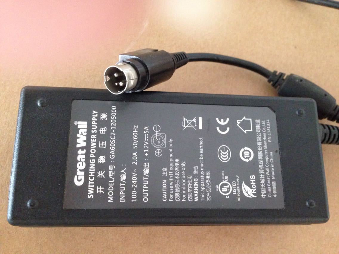 Great wall GA60SC2-1205000 12V5A 电源适配器开关稳压线通用