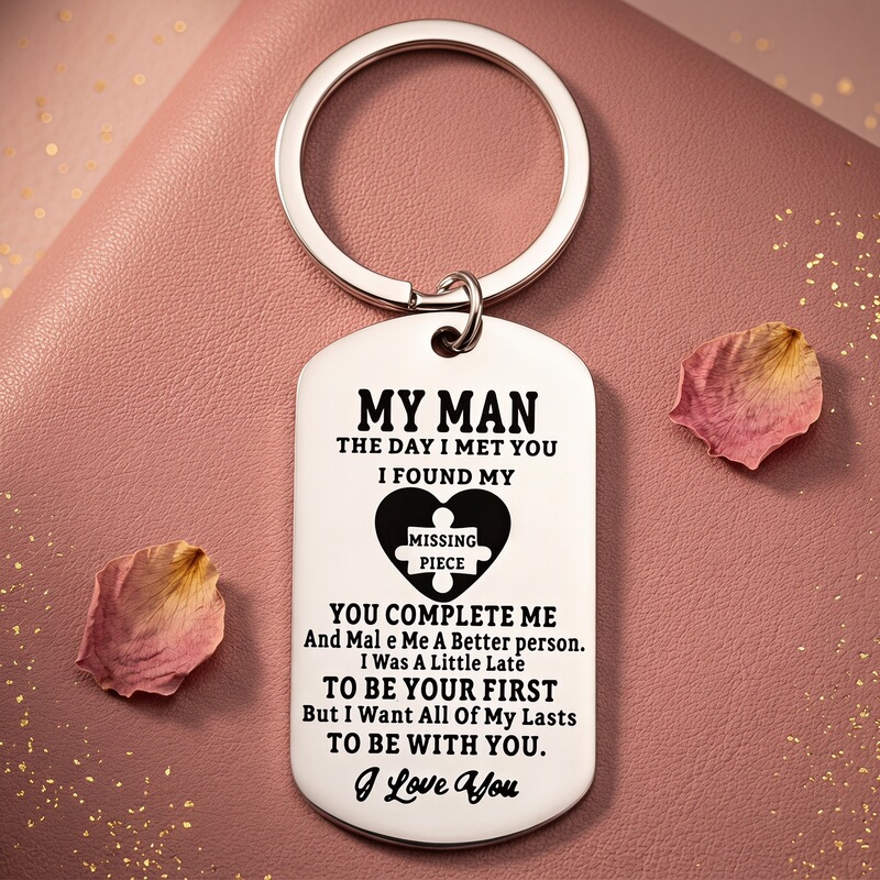Best-selling stainless steel keychain in Europe and America, Valentine's Day and anniversary gift, military badge engraved backpack pendant Best-selling stainless steel keychain in Europe and America, Valentine's Day and anniversary gift, military badge engraved backpack pendant