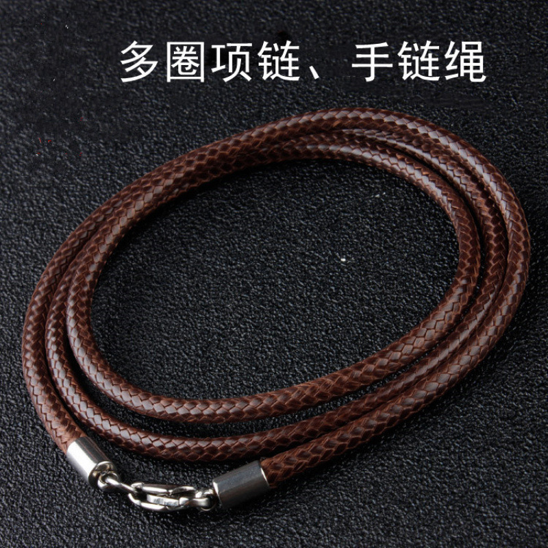 Cuerdas de cera multicolores cuerdas de cuero PU cuerdas de cera trenzadas cuerdas creativas collares colgantes image 3