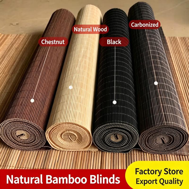 Bamboo blinds, roller blinds, household balcony sunshades, bamboo curtains for guesthouses, tea rooms, and office partitions, Japanese-style bamboo blinds, roller blinds