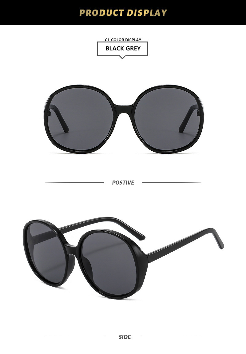 Oversized Round Sunglasses For Men And Women Uv Protection Fashion_voghion.com