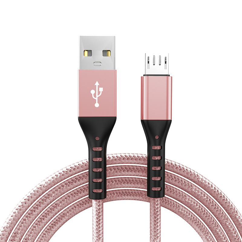 Teléfono móvil al por mayor cable de carga 2m Android tipo-c trenzado cable de carga rápida para el iphone de Apple cable de datos del teléfono móvil