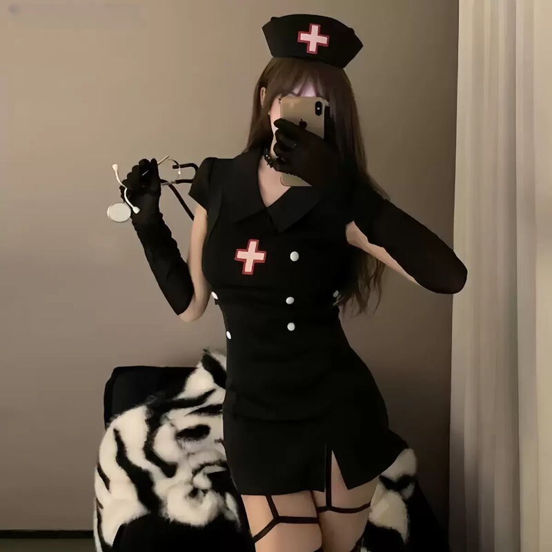 Plus Size Sexy Lingerie Nurse Uniform Temptation Hip Skirt Passion Suit Doctor Halloween School Cosplay Plus Size Sexy Lingerie Nurse Uniform Temptation Hip Skirt Passion Suit Doctor Halloween School Cosplay