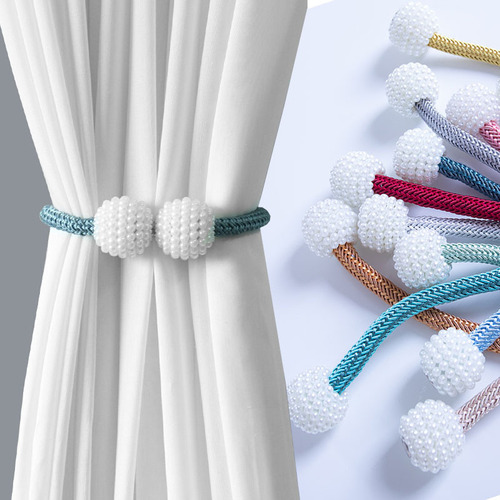 Curtain straps, no punching, magnetic curtain straps, creative rope decoration, live buckle loop hooks, magnet curtain buckles
