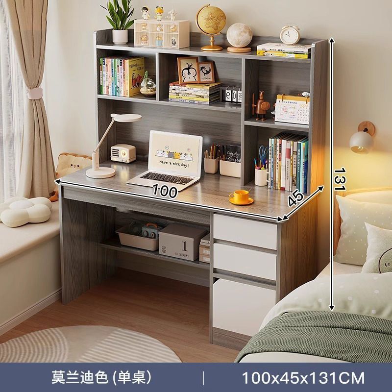 Nuevo escritorio de madera sólida estante en una librería combinada escritorio de escritorio de escritorio de escritorio dormitorio estudiantes simples