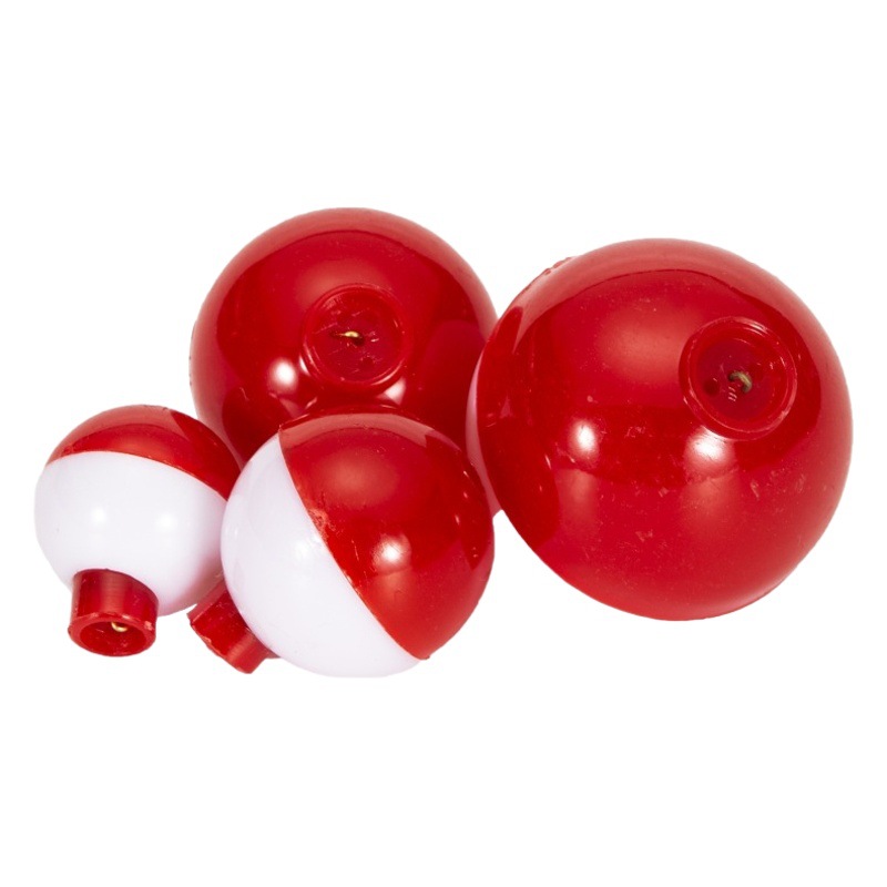 Cross-Border Fishing Round Ball-Shaped Large Belly Fishing Float, Sea Fishing Round Red and White Eye-Catching Float with Line for Long-Distance Casting